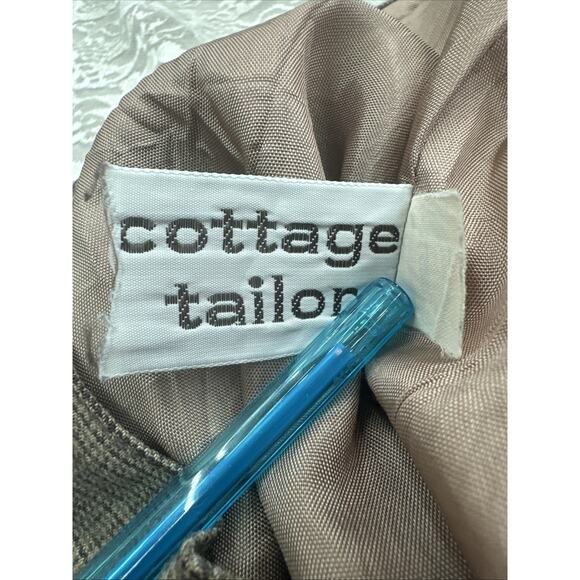 Vintage 70s Cottage Tailor Wool Plaid Academia Peasant Skirt Lined S - Picture 3 of 5